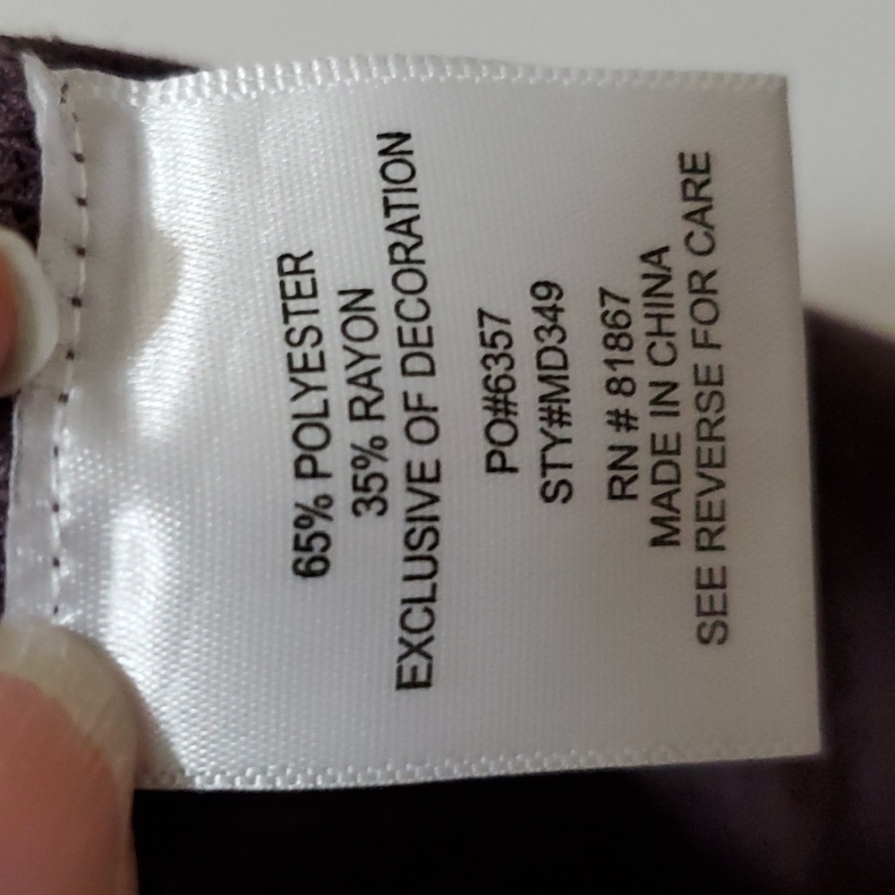 OLIVIA SKY Women's Short Sleeve Purple Top Size Medium - Picture 4 of 7